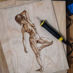 A4 pyrography picture
