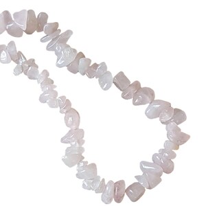 Rose Quartz chips Strung beads, genuine Semi Precious Gemstones, 20cm string, Jewellery Craft
