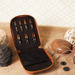 Mini set KnitPro Ginger con puntas de agujas de madera muy cortas de 5 cm, artículo 31290 imagen 1