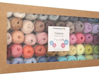 54,95 EUR/kg Catania Box Pastellfarben, Amigurumi Box, Pastels, 50 x 20g, einschl. Farbkarte