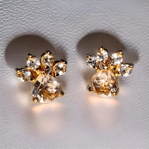 Morganite Earrings Heart Simulated Morganite Solitaire Stud Earrings 14K Rose Gold Finish Silver Morganite Earrings Morganite Diamond Stud