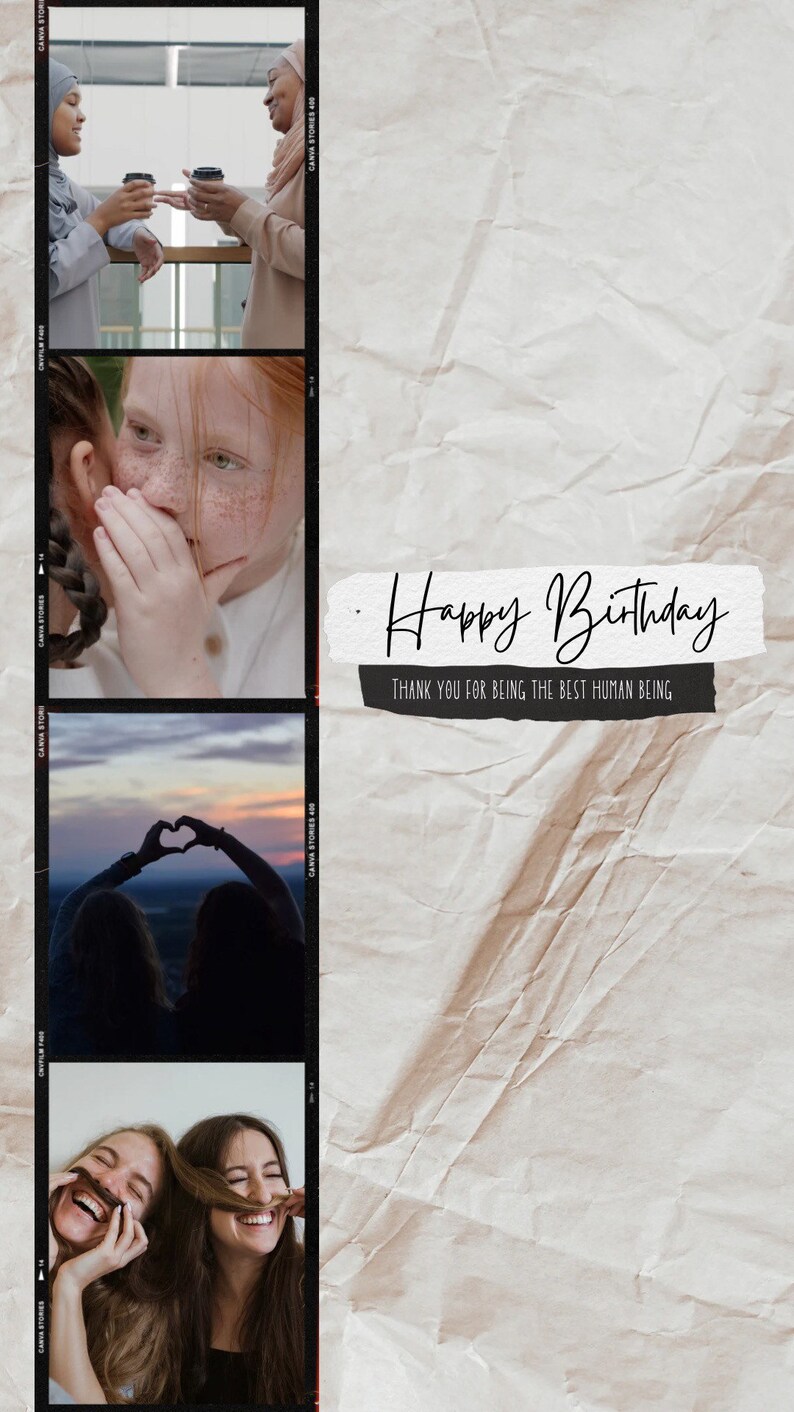 Happy Birthday Canva Template Etsy Canada