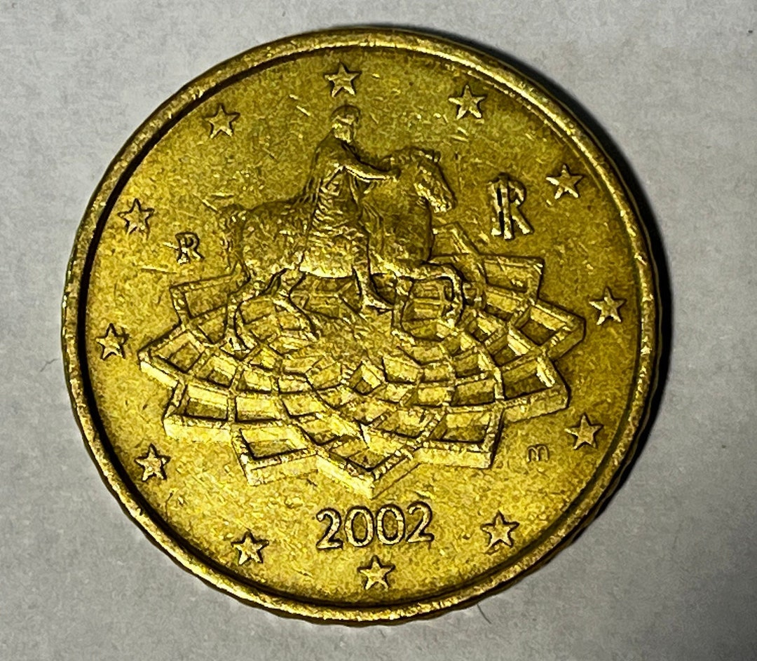 2002 50 Euro Cent Italy - Etsy