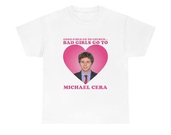 Het goede meisje gaat naar de kerk Het slechte meisje gaat naar het shirt van Michael Cera