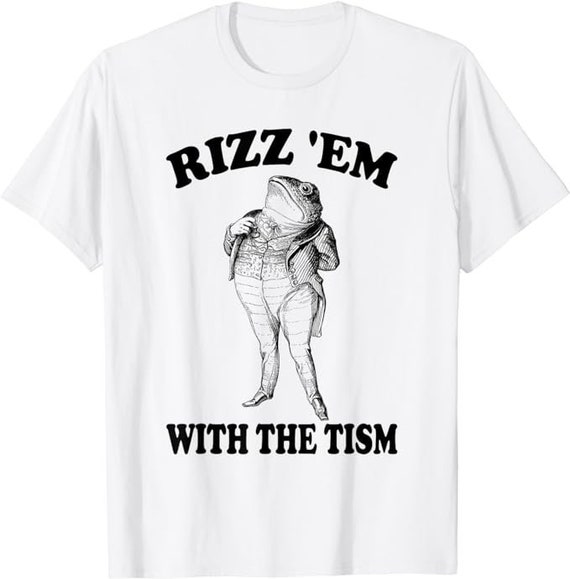 Rizz Em With the Tism Funny Meme Frog Shirt - Etsy