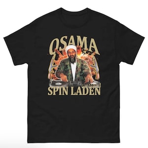 Osama Spin Laden 90s style vintage raptee shirt