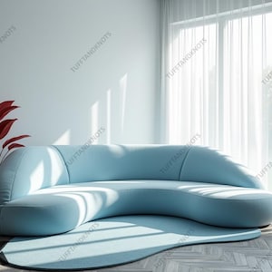 Handmade Woolen Rug: Soft Light Blue Rug for Home Decor