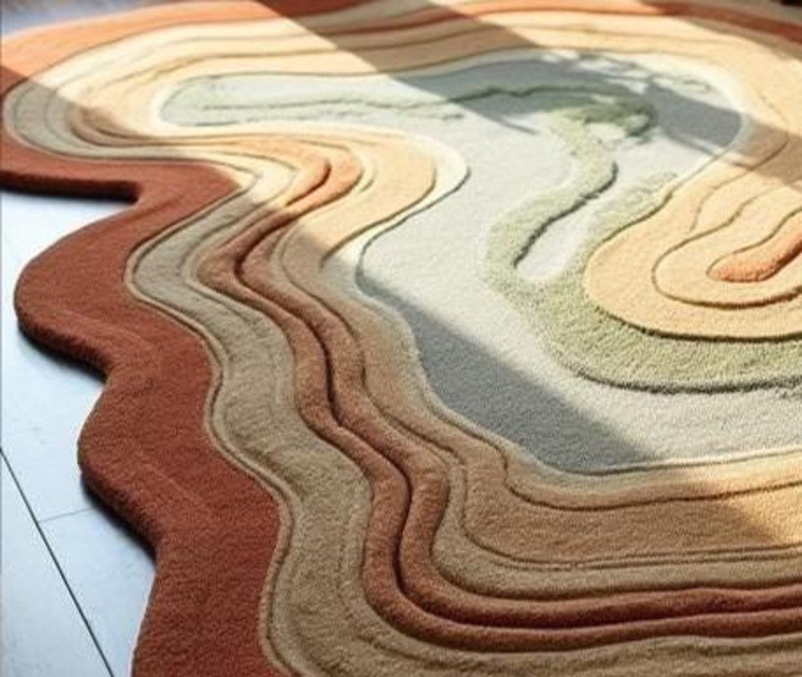 Wave Rugs With Unique Shapes, Modern Artistic Style, Soft Texture, Boho ...