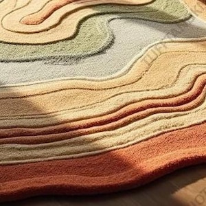 Waves Rugdeco Rug Wave Rugs With Unique Shapes, Modern Artistic Style, Soft Texture, Boho ...