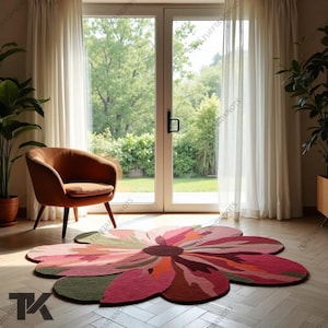 Rose Irregular rug premium quality designer rug soft Blended wool area rug for living room bedroom lounge hall dining under couch gifts