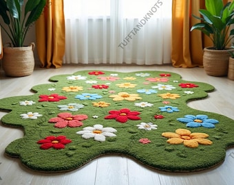 Low-pile / high-pile carpet Irregular Flower Rug, Woolen Carpet for Living room Animal rug Snake Rug for Living Room Bedroom