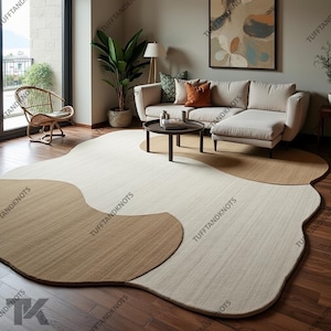 Abnormal rug Designer Hand Tufted rug Wool Rug Area Rug Modern Area Rug Handmade Area Rug tufted Rugs for Living Room Rugs irregular rugs