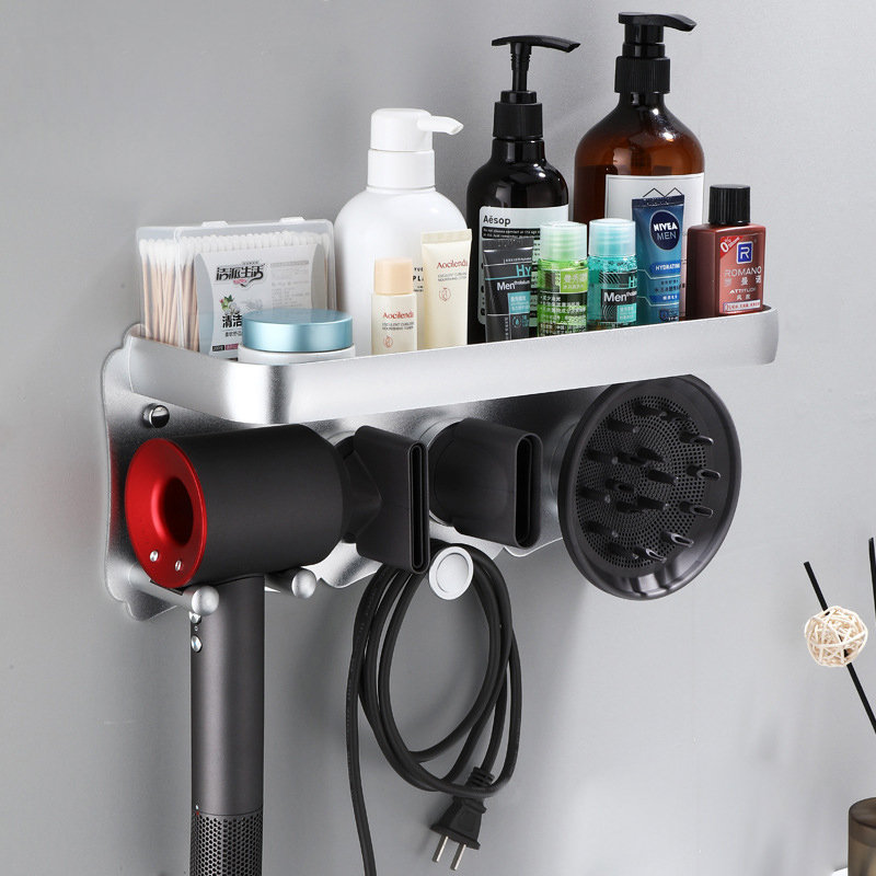 Wall Mounted Black Metal Hair Tools Organizer, Salon Styling Accessori –  MyGift