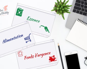 Stickers + Enveloppe Budget A6  (Illustration)