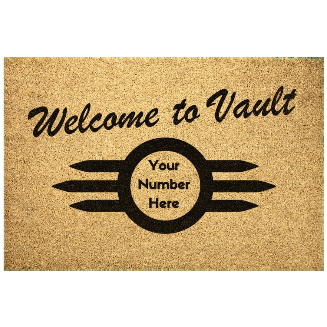 Vault Fallout Mat Vault Door Mat Fallout With Your Custom Number - Etsy