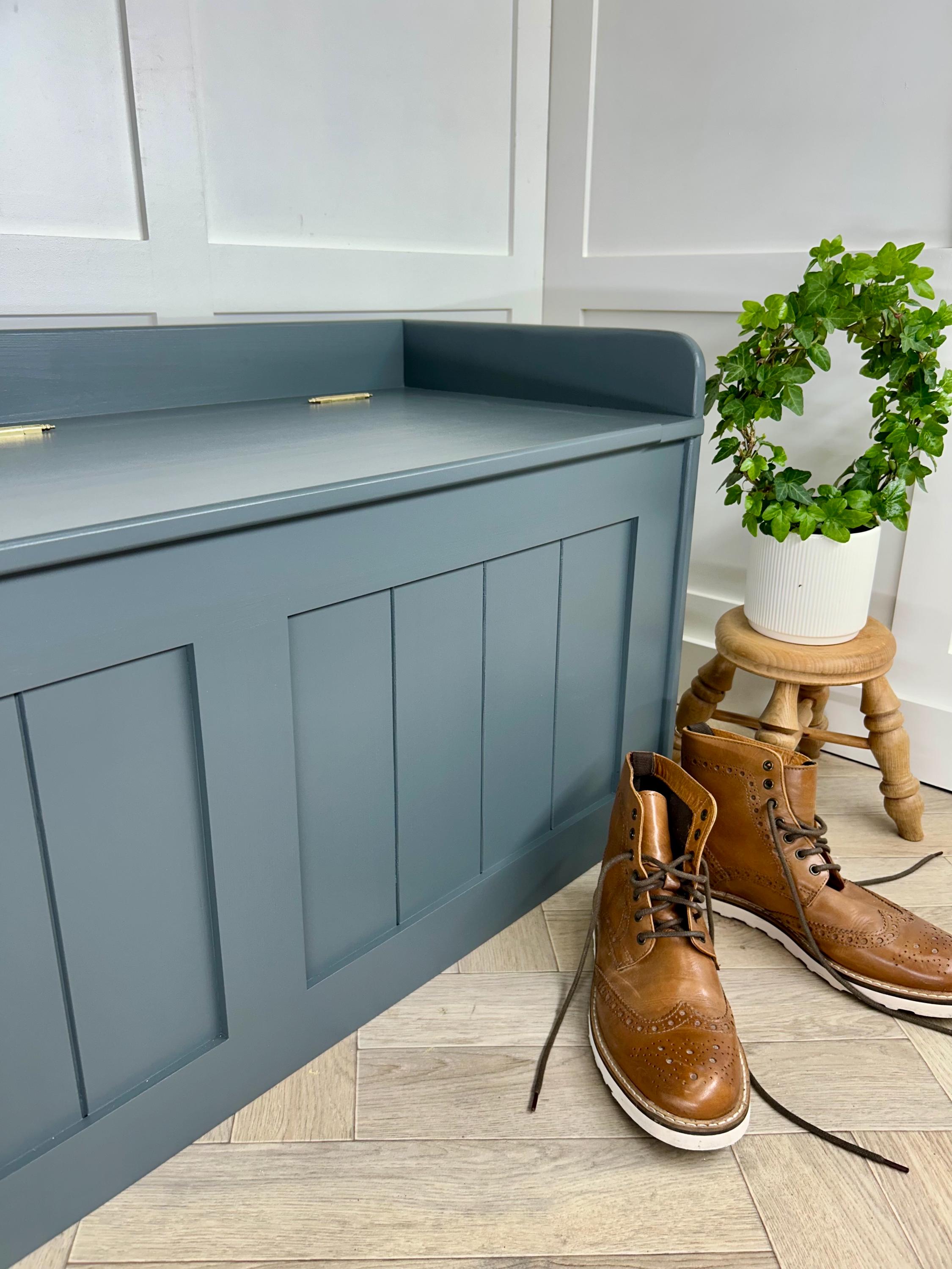 Painted Storage Bench | Hallway Shoe Storage or Window Seat | 1220mm V ...