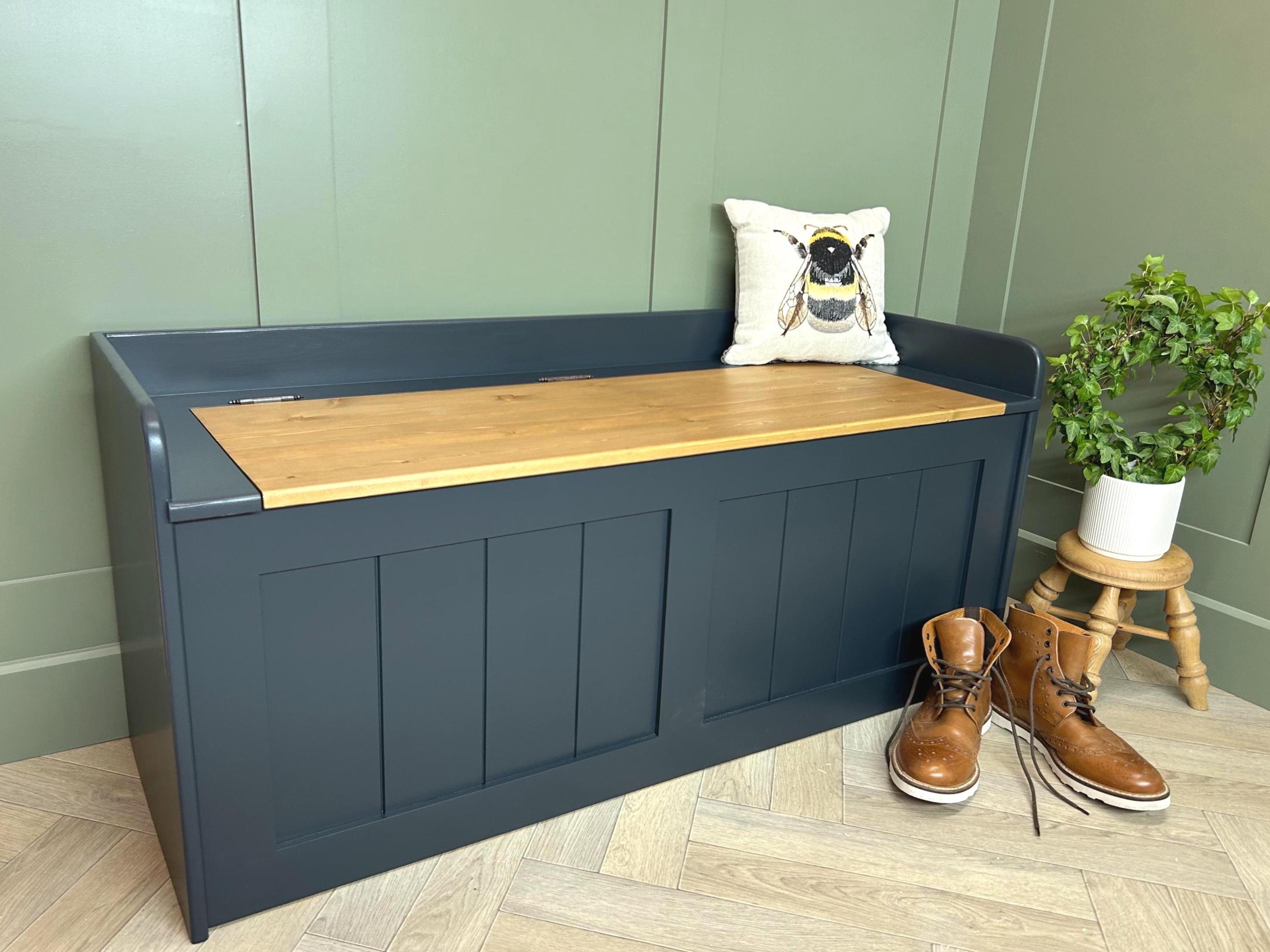 Painted Storage Bench | Hallway Shoe Storage or Window Seat | 1220mm V ...