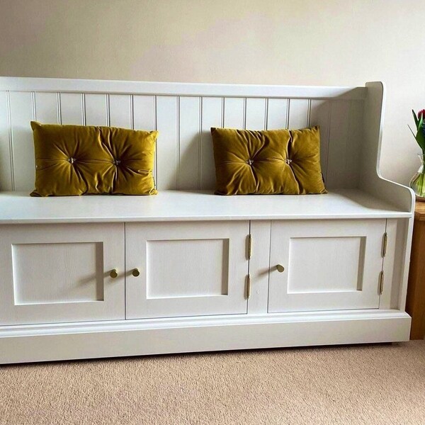 Monks Bench With Storage Etsy UK