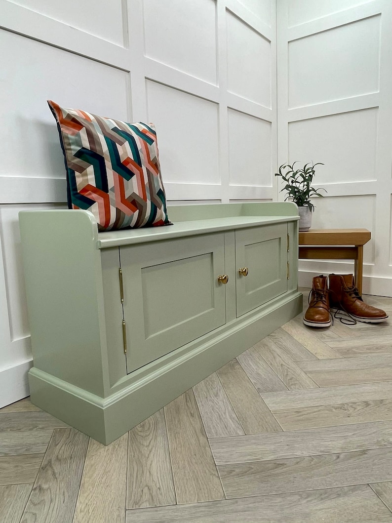 4ft Narrow Backless Bench Entry Hall Shoe Storage Boot Room Etsy