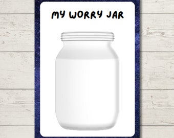 Children's Mindfulness My Worry Jar, mindfulness, digital download, PDF