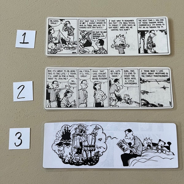 Calvin and Hobbes Comic Strip Bookmarks!