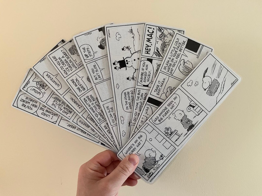 Charlie Brown Peanuts Comic Strip Bookmarks Etsy