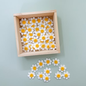 10 pezzi Applique a margherita all'uncinetto, Applique a margherita 3D all'uncinetto da cucire sui vestiti, Mini abbellimento floreale bianco per decorazione nuziale