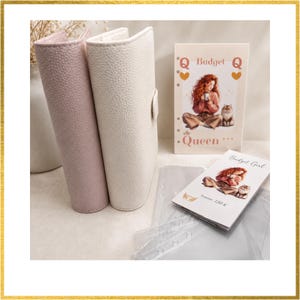 A6 Premium Binder Deluxe mit Flyleaf | große Ringe | Spar-Challenge Set | Umschlagmethode Cash Stuffing | Budget Planer | Zipless Umschläge