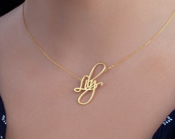Custom Name Necklace - Name Necklace - Personalized Name Necklace - Script Name Necklace - Bridesmaid Gift - Happy Mother Day