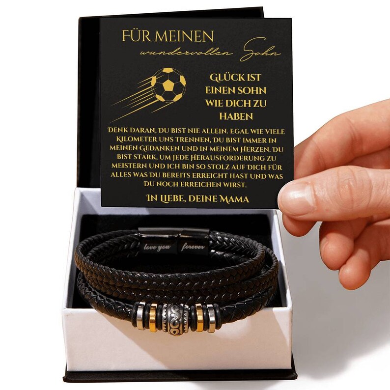 Sohn Geschenk einzigartiges Armband mit veganem Leder kleine Geschenke