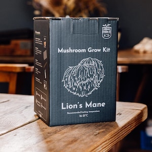 Urban Farm-It Lion&#39;s Mane Mushroom Grow Kit - Open and Spray Mushroom Growing Kit - Gifts for Men, Women & Kids