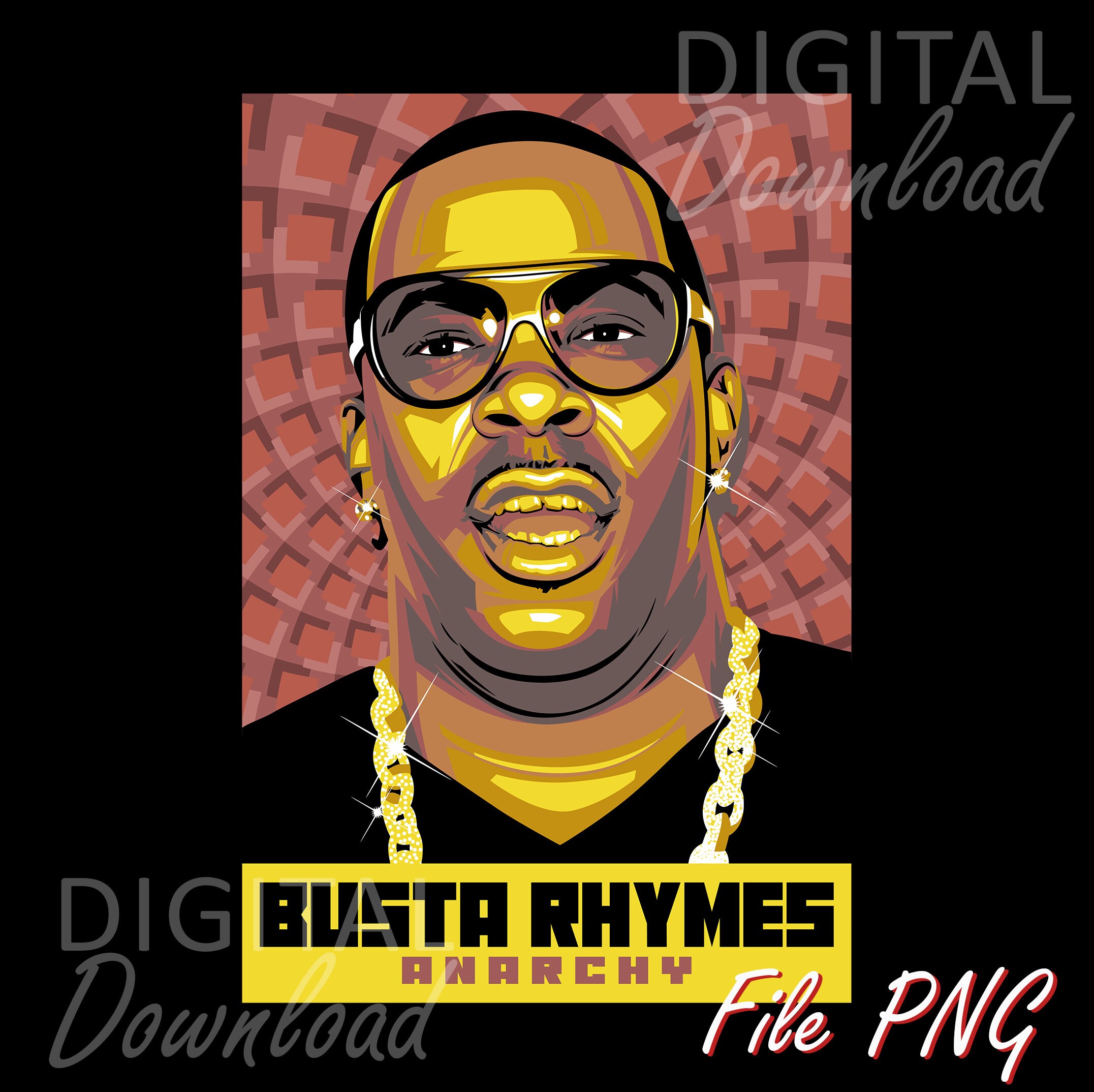 Busta Rhymes Anarchy Digital Download PNG Etsy