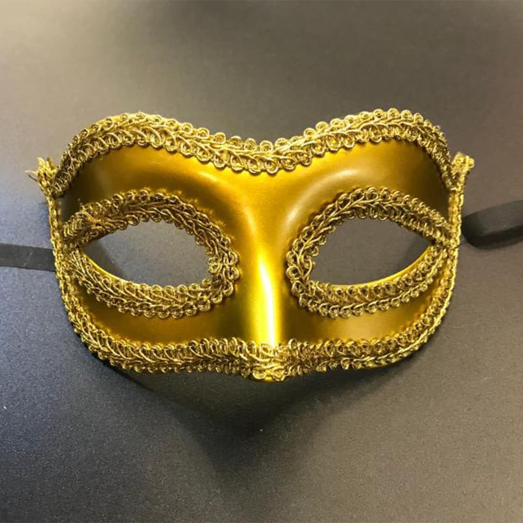 Men's Mask, Roman God Mask, Gold Mask, Gold Lace, Mask Man, Gold Mask