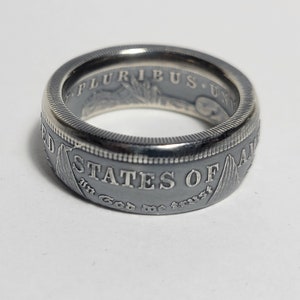 Morgan Silver Dollar Coin Ring (90% Silver)