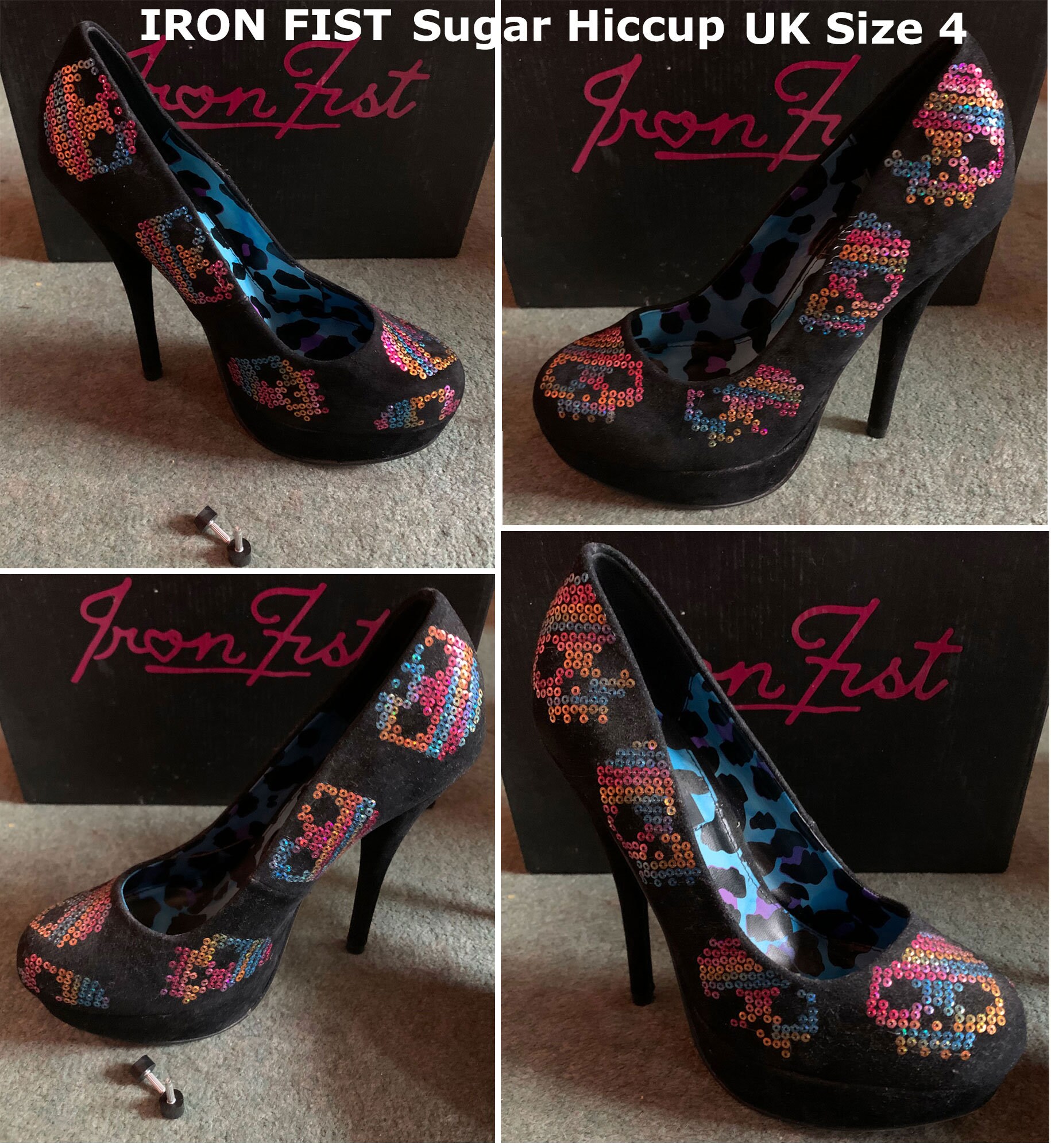 Iron fist sugar skull heels 2025