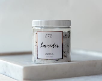 Lavender Bath Salts 8oz, Soaking Salts, Relaxing Salts, Self Care Gifts, Rose Bath Salts, Gifts for Her, Small Gifts