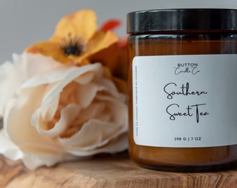 Southern Sweet Tea Candle | Summer Candles | Soy Wax Candles | Pineapple and Peach Candles | Home Decor | Cozy Candles | Gifts