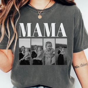 Custom Mama Photo Shirt, Customized Mother&#39;s Day Gift, Gift For Mama,Personalized Gift for MOM,Printable Mother Day Photo Shirt,Grandma Gift
