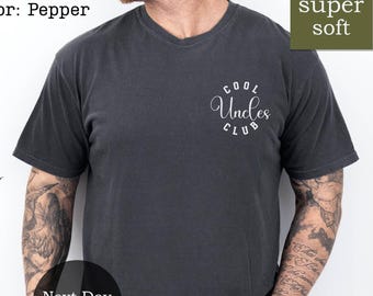 Comfort Colors Cool Uncles Club Shirt, Pregnancy Announcement TShirt for Uncle, Cool Uncle T-Shirt, New Uncle Shirt, Gift for Uncle to Be