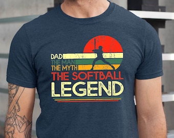 Softball Dad Legend T-Shirt, Father's Day Gift Tee