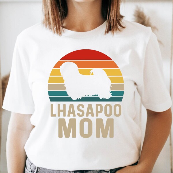 Lhasapoo Mom Shirt, Lhasapoo Mom Gift, Dog Lover Tee, Dog T-shirt, Lhasapoo Owner, Pet Lover Tee, Dog Parent Gift, Lhasapoo Mom Dog Shirt