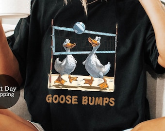 Volleyball Team Shirt, Funny Goose Bumps Volleyball Tshirt, Sport Shirt, Cute Ducks Volleyball Tee, Volleyball Coach Gift Tshirt, Xmas Gift