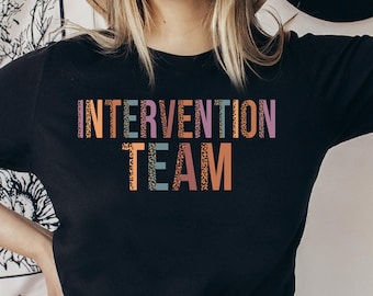 Leopard Intervention Team Shirt, Teacher Gift