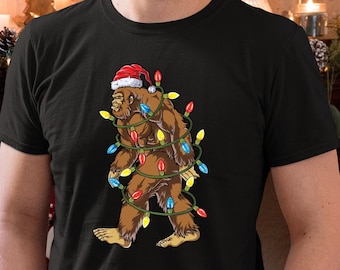 bigfoot santa shirt