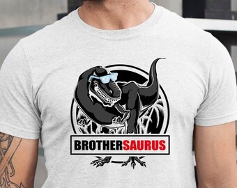 Brothersaurus T-Shirt: Dinosaur Brother Tee, T-Rex Brother