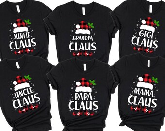 Custom Claus Shirt, Grandpa Claus Shirt, Papa Claus Tshirt, Claus Family Shirt, Papaw Claus Tshirt, Funny Christmas Shirt, Claus Squad Tee