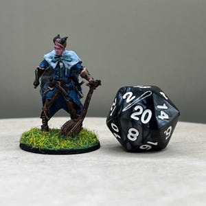 Female Tiefling Bard, Hand Painted Dungeons and Dragons Miniature