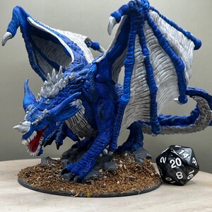 Young Blue Dragon, Hand Painted Dungeons and Dragons Miniature