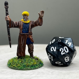 Male Human Wizard, Hand Painted Dungeons and Dragons Miniature