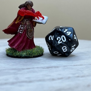 Female Human BookTok Wizard, Hand Painted Dungeons and Dragons Miniature